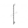 POTEAU A L'ANGLAISE D42,4X2,0MM, H1200MM,6 SUPPORTS DE LISSES, AISI304 BROSSE