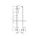 POTEAU ANGLE DE GARDE-CORPS D42,4X2,0MM,AISI304, 12 TROU ANGLE D12,2 MM