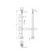 POTEAU DE GARDE-CORPS D42,4 X 2,0 MM,AISI304, 4X TARAUDAGE M6