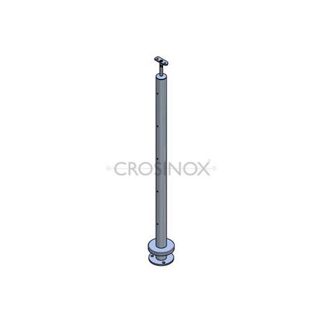 POTEAU DE GARDE-CORPS D42,4 X 2,0 MM,AISI304, 5X TARAUDAGE M6