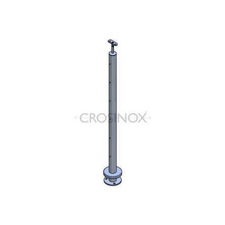 POTEAU DE GARDE-CORPS D42,4 X 2,0 MM,AISI304, 6X TARAUDAGE M6