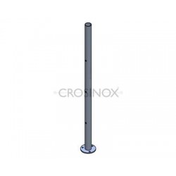 POTEAU DE GARDE-CORPS D42,4 X 2,0 MM,AISI304, PERCAGE 3 X D10,2MM