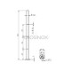 POTEAU DE GARDE-CORPS D42,4 X 2,0 MM,AISI304, PERCAGE 3 X D10,2MM