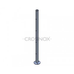 POTEAU DE GARDE-CORPS D42,4 X 2,0 MM,AISI304, PERCAGE 4 X D10,2 MM