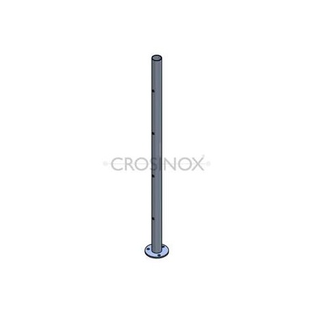 POTEAU DE GARDE-CORPS D42,4 X 2,0 MM,AISI304, PERCAGE 4 X D10,2 MM