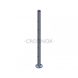 POTEAU DE GARDE-CORPS D42,4 X 2,0 MM,AISI304, PERCAGE 5 X D10,2 MM