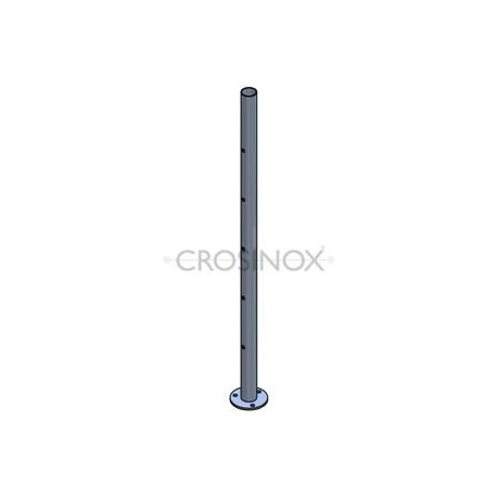 POTEAU DE GARDE-CORPS D42,4 X 2,0 MM,AISI304, PERCAGE 5 X D10,2 MM
