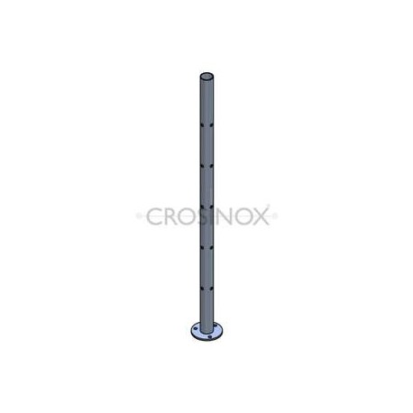 POTEAU DE GARDE-CORPS D42,4 X 2,0 MM,AISI304, 10X TROU ANGLE D12,2 M