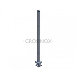 POTEAU DE GARDE-CORPS D40 X 2,0 MM,AISI304 3 X TROU DEBOUCH. D10,2