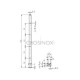 POTEAU DE GARDE-CORPS D40 X 2,0 MM,AISI304 4X TROU DEBOUCH. D10,2M