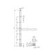 POTEAU DE GARDE-CORPS D40 X 2,0 MM,AISI304 5 X TROU DEBOUCH. D10,2
