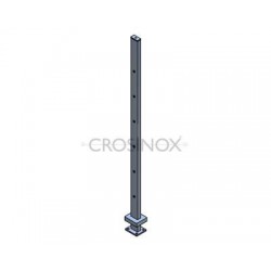 POTEAU DE GARDE-CORPS D40 X 2,0 MM,AISI304 6X TROU DEBOUCH. D10,2M