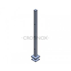 POTEAU DE GARDE-CORPS D40 X 2,0 MM,AISI304 3X TROU BORGNE D12,2MM
