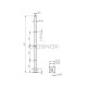 POTEAU DE GARDE-CORPS D40 X 2,0 MM,AISI304 3X TROU BORGNE D12,2MM