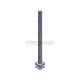 POTEAU DE GARDE-CORPS D40 X 2,0 MM,AISI304 4X TROU BORGNE D12,2MM