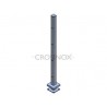 POTEAU DE GARDE-CORPS D40 X 2,0 MM,AISI304 4X TROU BORGNE D12,2MM