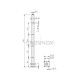 POTEAU DE GARDE-CORPS D40 X 2,0 MM,AISI304 4X TROU BORGNE D12,2MM