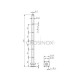 POTEAU DE GARDE-CORPS D40 X 2,0 MM,AISI304 5X TROU BORGNE D12,2 MM