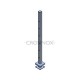 POTEAU DE GARDE-CORPS D40 X 2,0 MM,AISI304, 6X TROU BORGNE D12,2 M