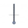 POTEAU DE GARDE-CORPS D40 X 2,0 MM,AISI304, 6X TROU BORGNE D12,2 M