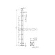 POTEAU DE GARDE-CORPS D40 X 2,0 MM,AISI304, 6X TROU BORGNE D12,2 M