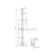 POTEAU DE GARDE-CORPS D40 X 2,0 MM,AISI304 3X TROU DEBOUCH. D12,2