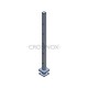 POTEAU DE GARDE-CORPS D40 X 2,0 MM,AISI304 5X TROU DEBOUCH. D12,2M
