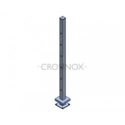 POTEAU DE GARDE-CORPS D40 X 2,0 MM,AISI304 6X TROU DEBOUCH. D12,2M