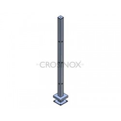 POTEAU DE GARDE-CORPS D40 X 2,0 MM,AISI304 6X TROU ANGLE D12,2 MM,