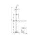 POTEAU DE GARDE-CORPS D40 X 2,0 MM,AISI304 6X TROU ANGLE D12,2 MM,