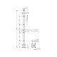 POTEAU DE GARDE-CORPS D40 X 2,0 MM,AISI304 8X TROU ANGLE D12,2 MM,