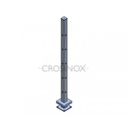POTEAU DE GARDE-CORPS D40 X 2,0 MM,AISI304 10X TROU ANGLE D12,2MM,