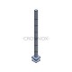 POTEAU DE GARDE-CORPS D40 X 2,0 MM,AISI304 12X TROU ANGLE D12,2MM,