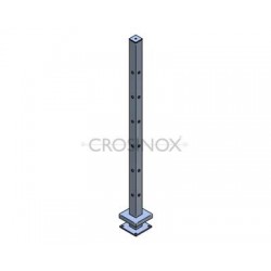 POTEAU DE GARDE-CORPS D40 X 2,0 MM,AISI304 12X TROU ANGLE D12,2MM,