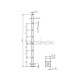 POTEAU DE GARDE-CORPS D40 X 2,0 MM,AISI304 12X TROU ANGLE D12,2MM,