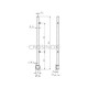 POTEAU DE GARDE-CORPS D42,4 X 2,0 MM,AISI304 AVANCE M. 2 SUPPORTS TÔLE