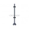 POTEAU DE GARDE-CORPS D42,4 X 2,0 MM,AISI304 AVANCE, 4 PINCES A VERRE