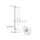 POTEAU DE GARDE-CORPS D48,3 X 1,5 MM,AISI304 M. TUBE A GORGE30 X 27