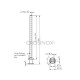 POTEAU DE GARDE-CORPS D48,3 X 1,5 MM,AISI304 DOUBLE TUBE A GORGE 27