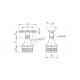 SUPPORT FIXE SUR POTEAU D48,3X2,0MM,PLATINE POUR D48,3MM, AISI304 BROSSE